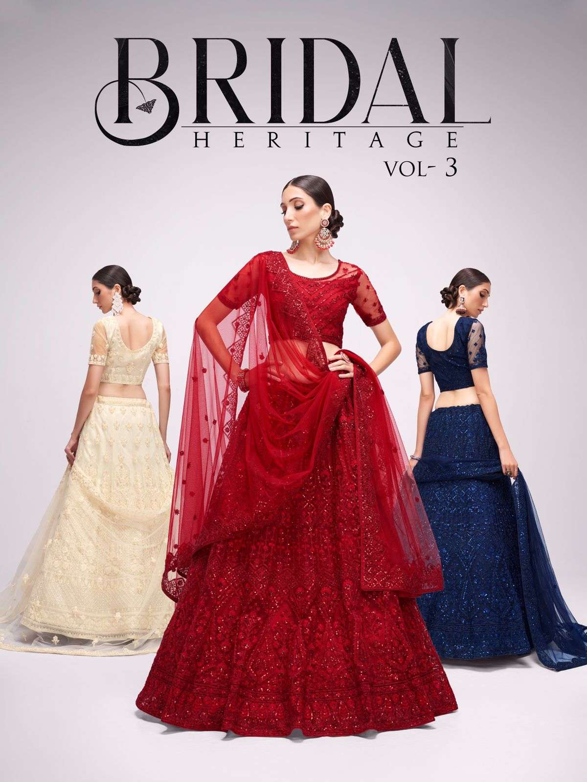 BRIDAL HERITAGE VOL-3 BY ALIZEH 1064 TO 1069 SERIES NET HEAVY WORK BRIDAL LEHENGAS