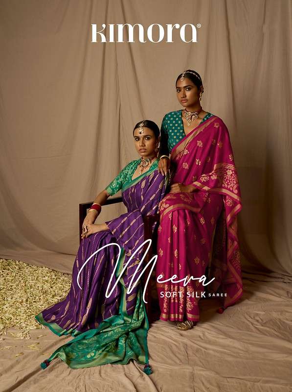 MEERA SOFT SILK BY KIMORA 16061 TO 16071 SERIES DESIGNER SILK WORK SAREES