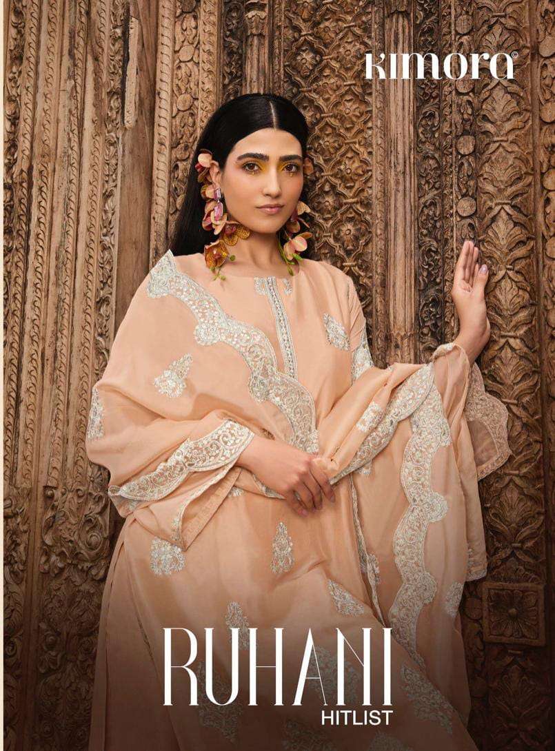 RUHANI BY KIMORA 2101 TO 2108 SERIES PURE SILK ORGANZA WITH WORK DRESSES