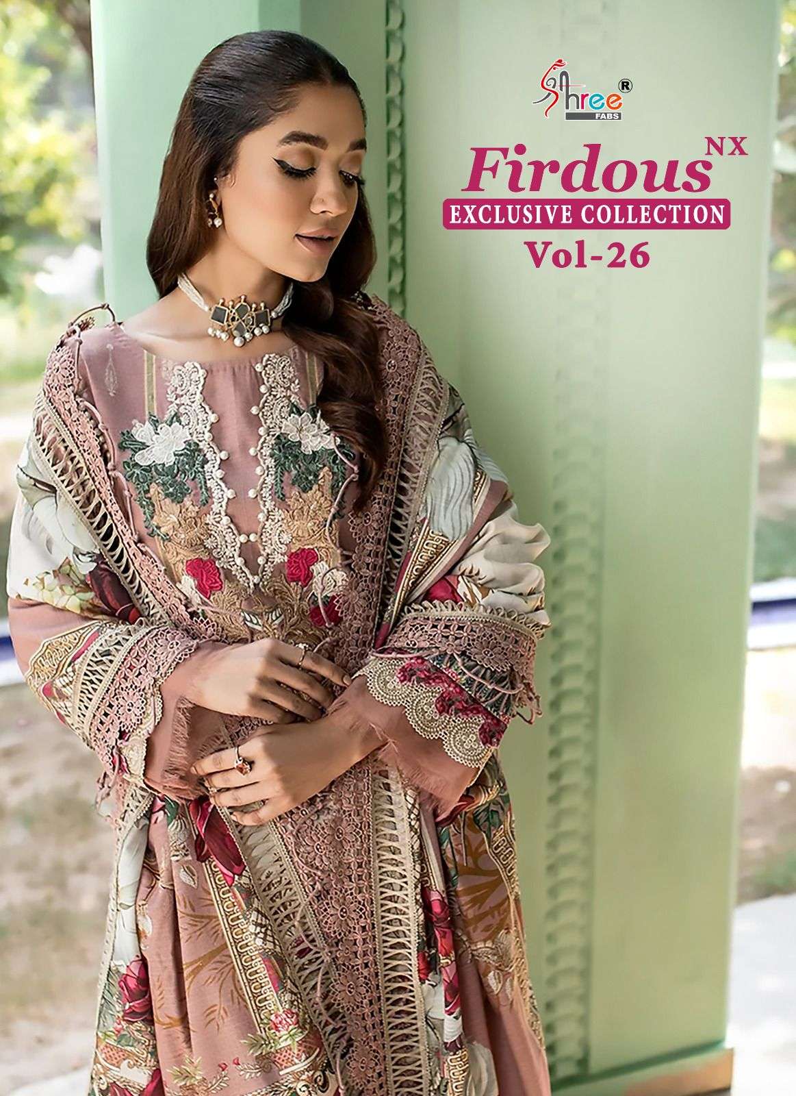 FIRDOUS EXCLUSIVE COLLECTION VOL-26 NX BY SHREE FABS 2559 TO 2566 SERIES COTTON PAKISTANI DRESSES