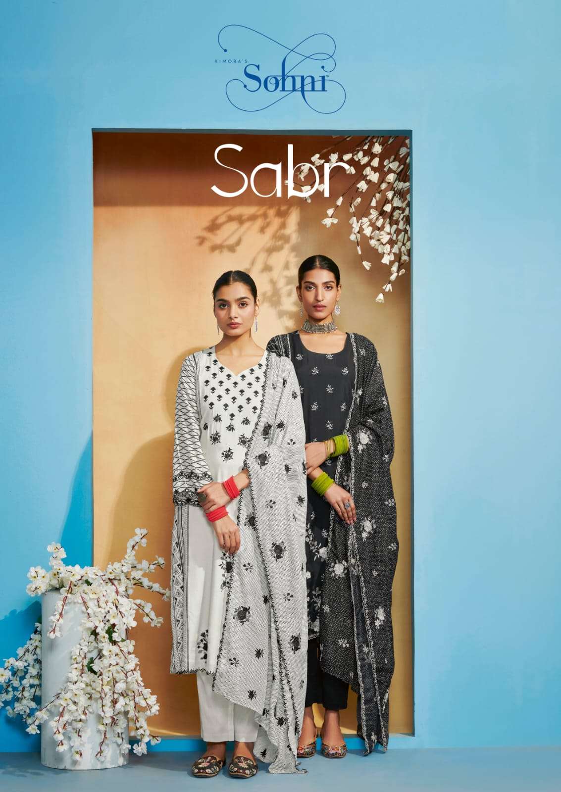 SABR BY KIMORA S0021 TO S0028 SERIES COTTON LAWN EMBROIDERY WORK DRESSES