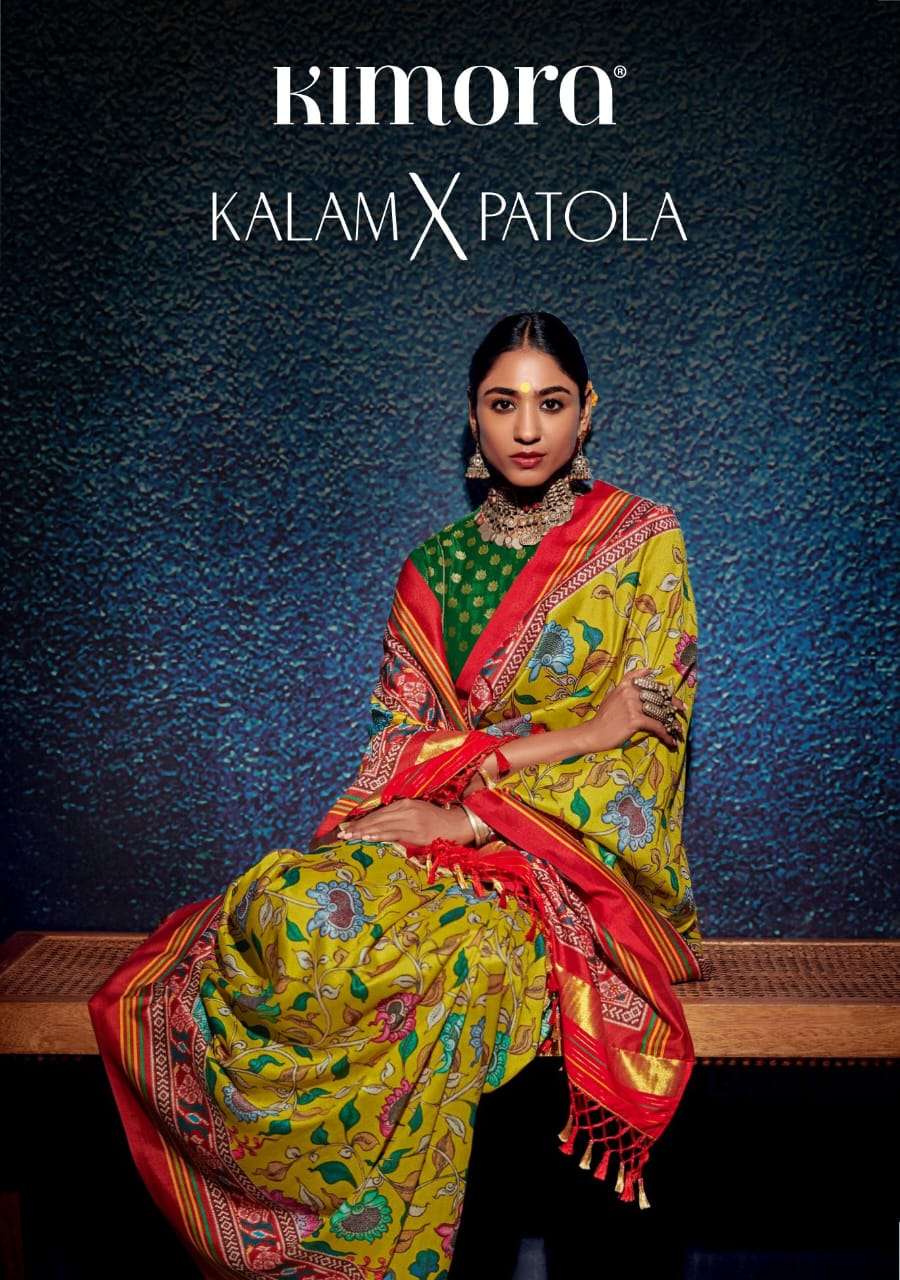 KALAM PATOLA BY KIMORA 2056 TO 2060 SERIES PATOLA SILK DESIGNER WEDDING WEAR SAREES