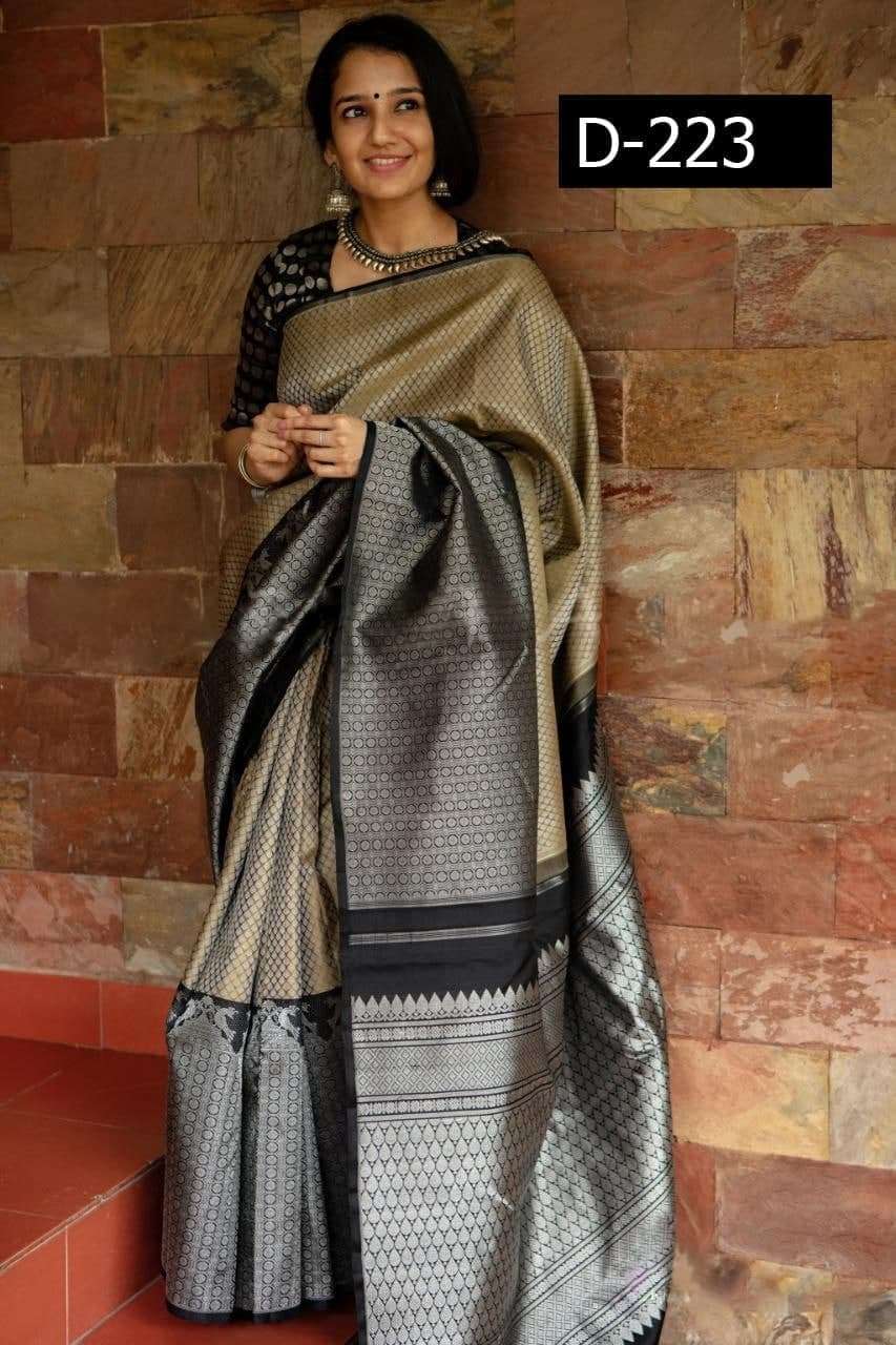 D-223 HIT DESIGN BY AQSAWHOLESALE RICH PALLU JACQUARD WORK SAREE