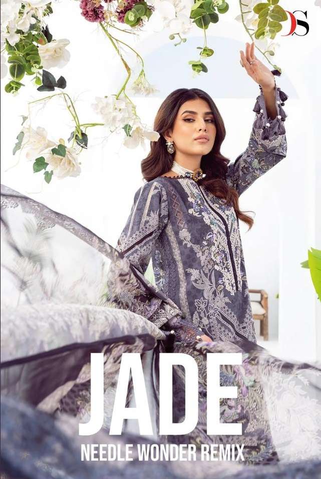 JADE NEEDLE WONDER REMIX BY DEEPSY SUITS 3162 TO 3181 SERIES COTTON WORK PAKISTANI DRESSES