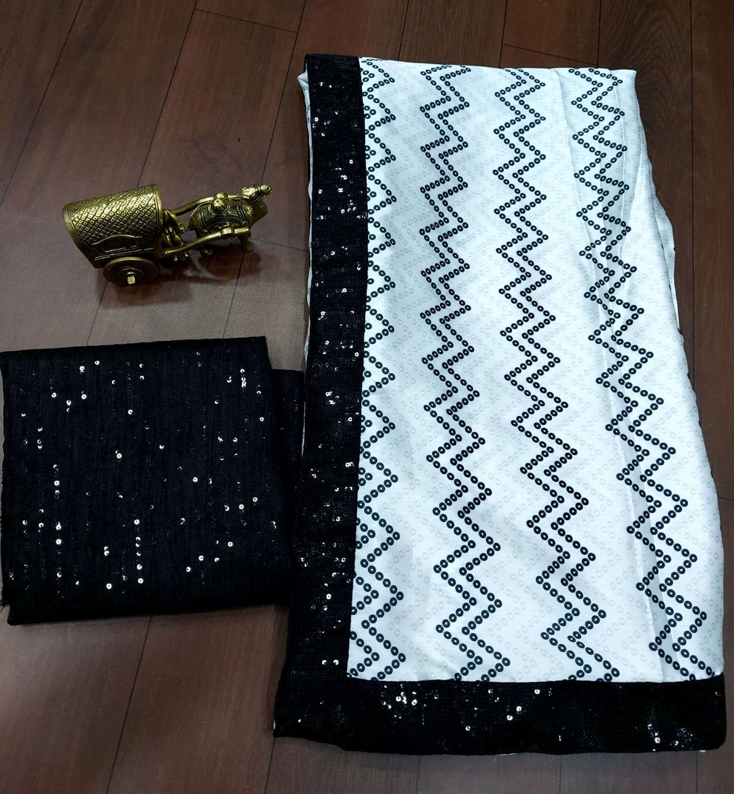 VINTAGE VOL-2 BY AQSAWHOLESALE SATIB DIGITAL PRINT SEQUENCE WORK SAREE