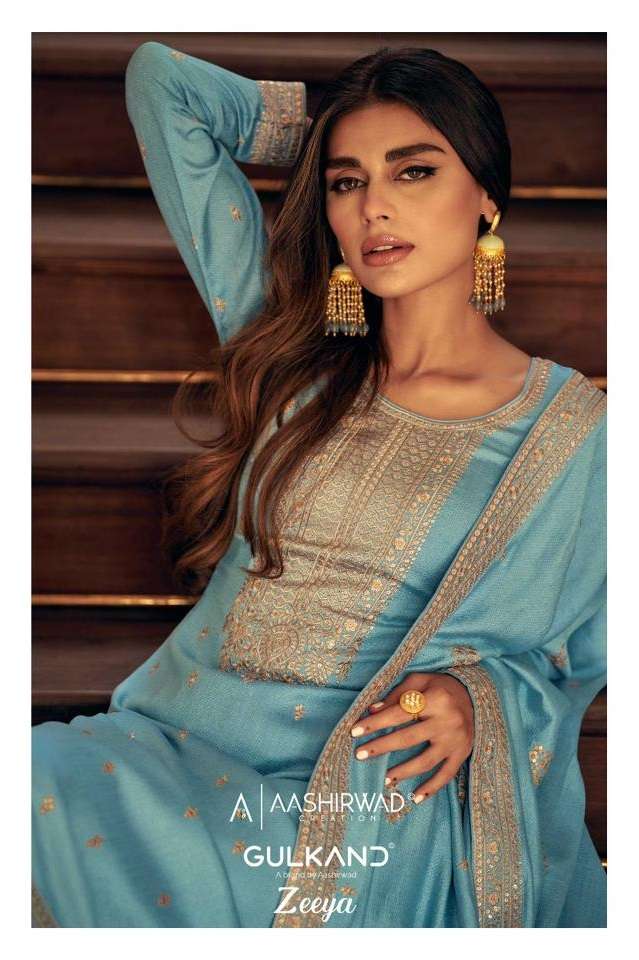 ZEEYA BY AASHIRWAD CREATION 9664 TO 9669 SERIES SILK HEAVY WORK DRESSES