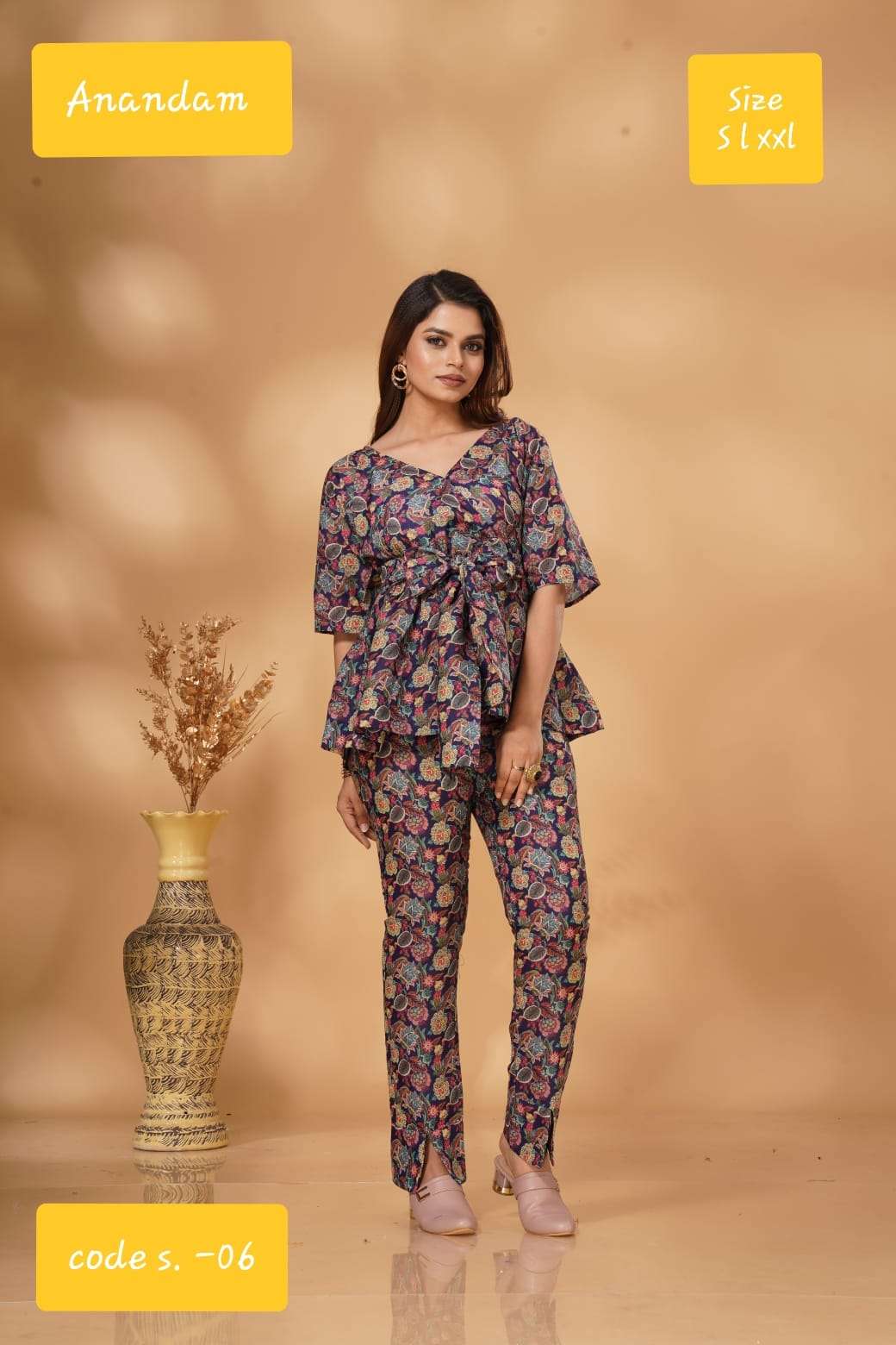 ANANDAM VOL-1 BY AQSAWHOLESALE 01 TO 08 SERIES POLISTER COTTON PRINT CO-ORD SETS