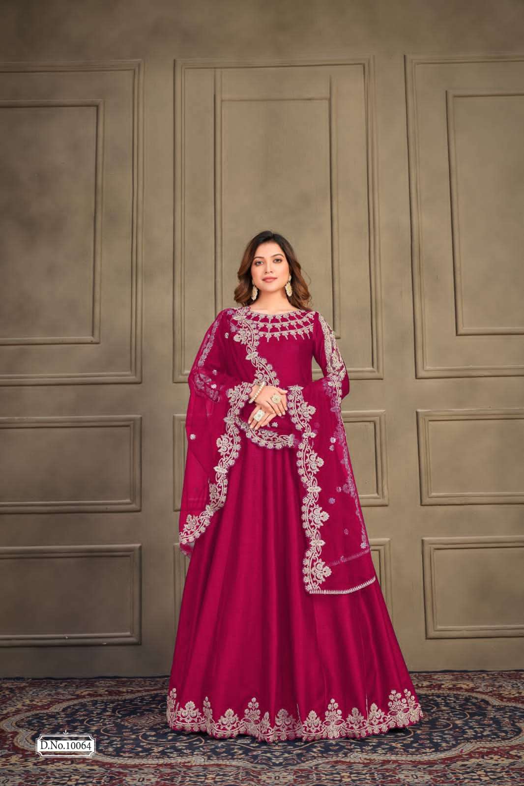 ANJUBAA VOL-6 BY TWISHA 10061 TO 10064 SERIES ART SILK EMBRODIERY GOWNS