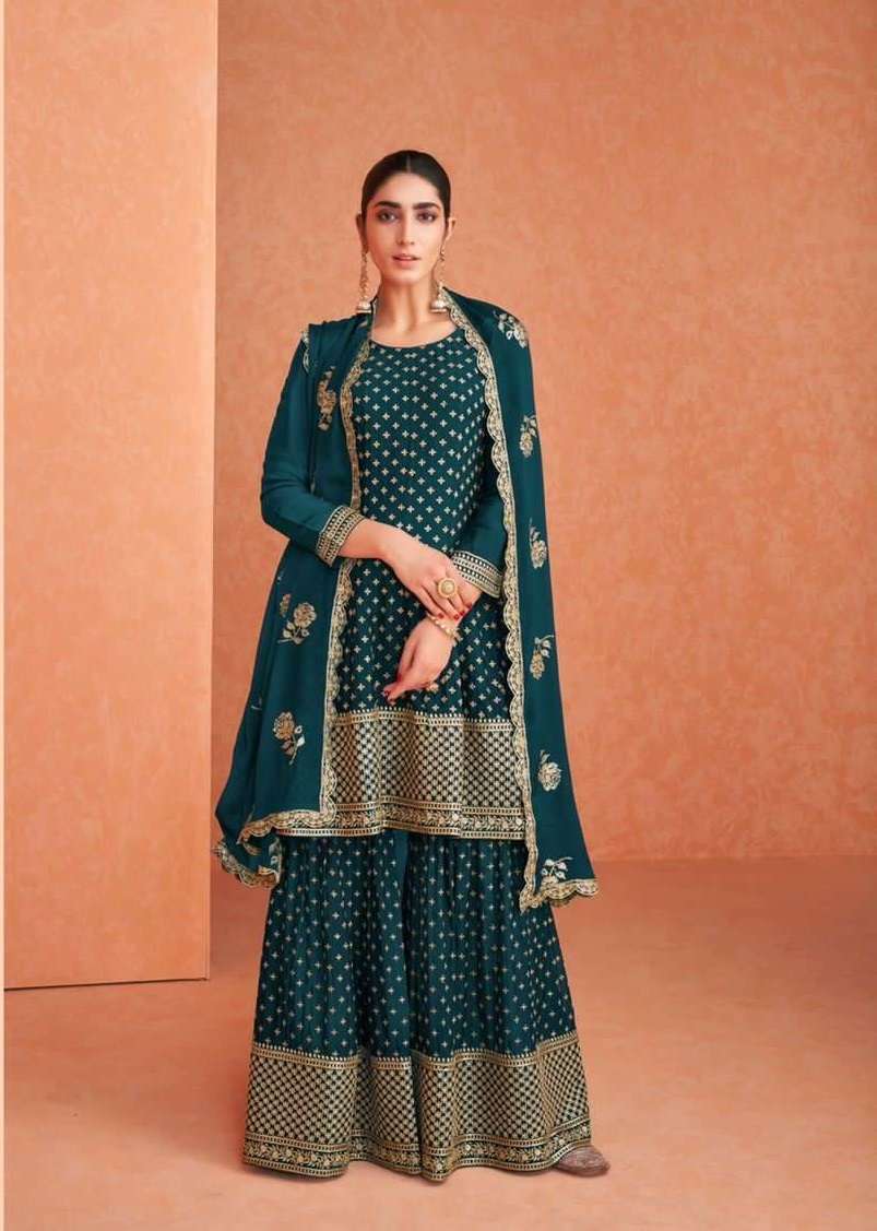 COLOR SPECIAL VOL-3 BY GRAMO 191-A TO 191-E SERIES FAUX GEORGETTE HEAVY WORK DRESSES