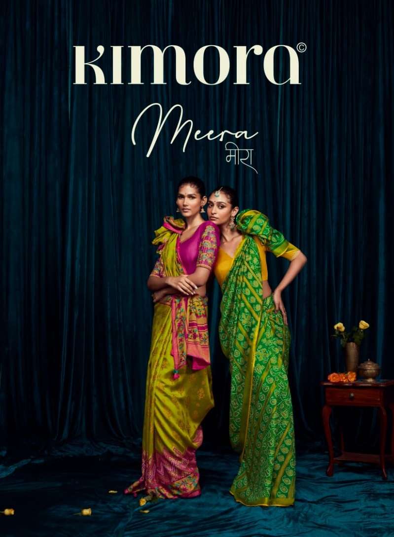 MEERA VOL-12 BY KIMORA 16081 TO 16091 SERIES SILK BRASSO WORK DESIGNER SAREES