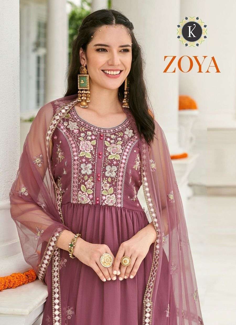 ZOYA BY KAILEE FASHION 33001 TO 33004 SERIES VISCOSE SATIN SILK WORK SHARARA SUITS