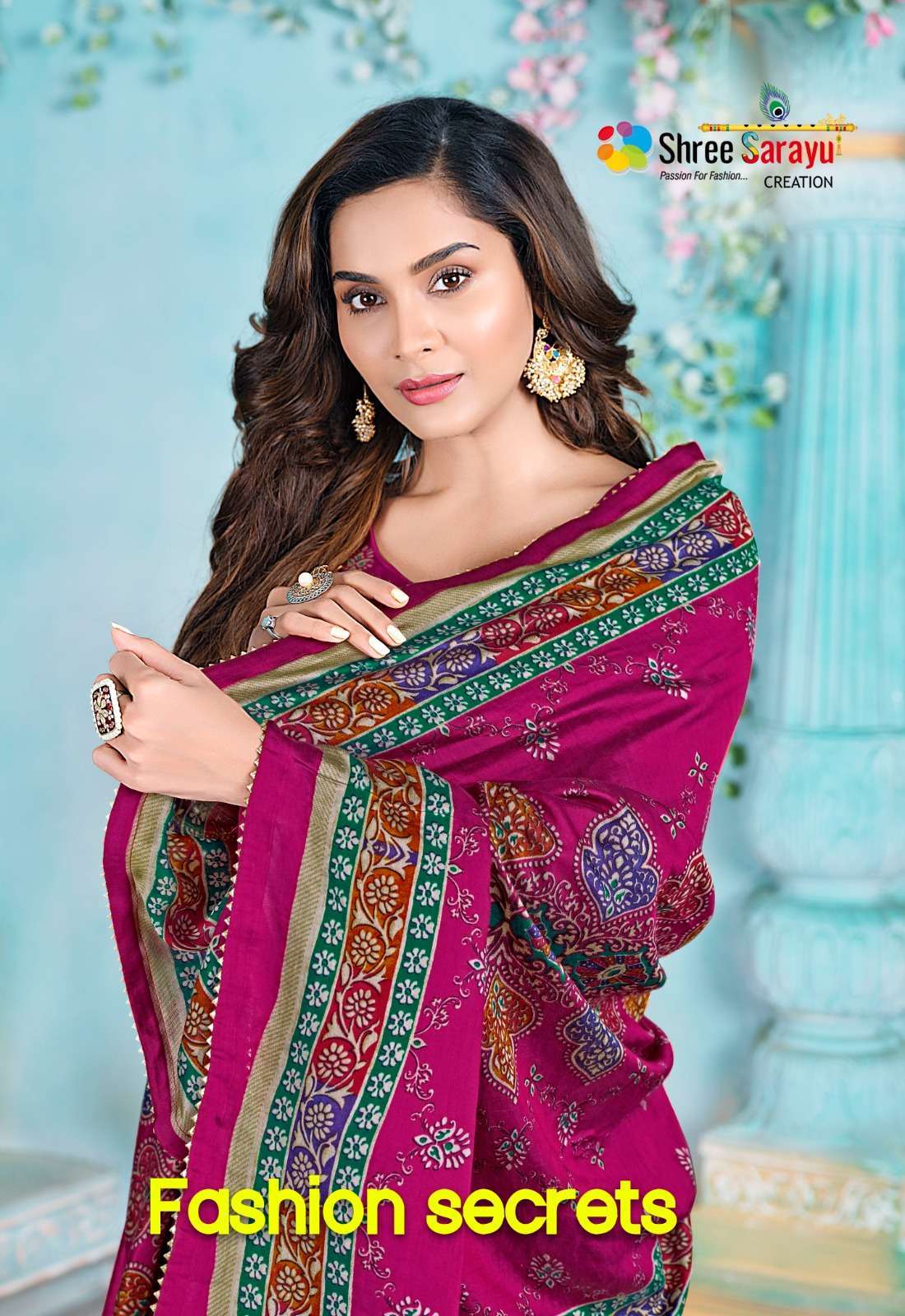 FASHION SECRETS BY SHREE SARAYU 7412-A TO 7412-D SERIES SILK EMBROIDERY WORK DRESSES