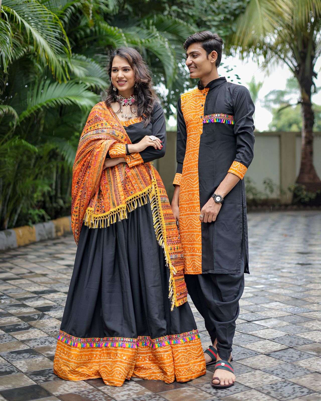 MJ-034 BY AQSAWHOLESALE RAYON COTTON HEAVY WORK READYMADE NAVRATRI KURTA AND LEHENGA