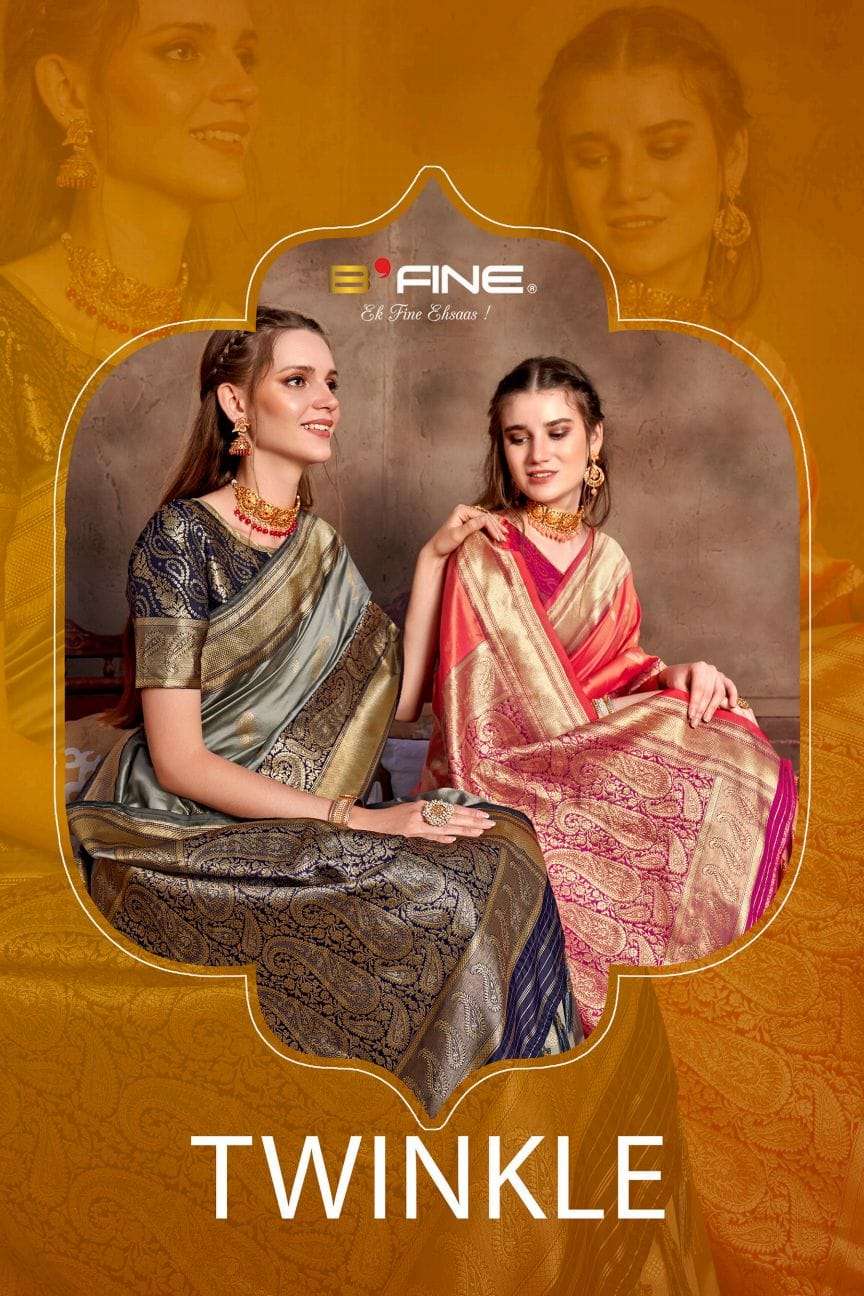 TWINKLE BY B FINE 1083-A TO 1083-D SERIES SILK DESIGNER FESTIVE SAREES