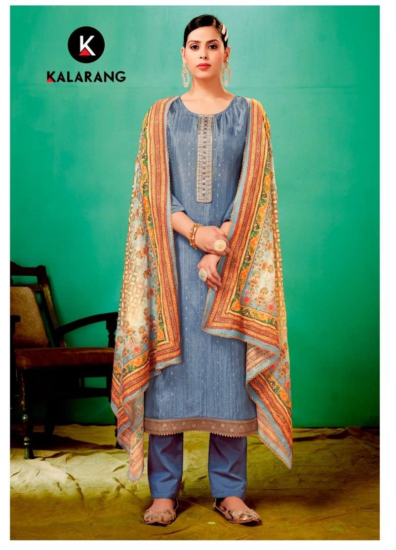 OJAL BY KALARANG 10571 TO 10576 SERIES PURE SILK FANCY WORK DRESSES