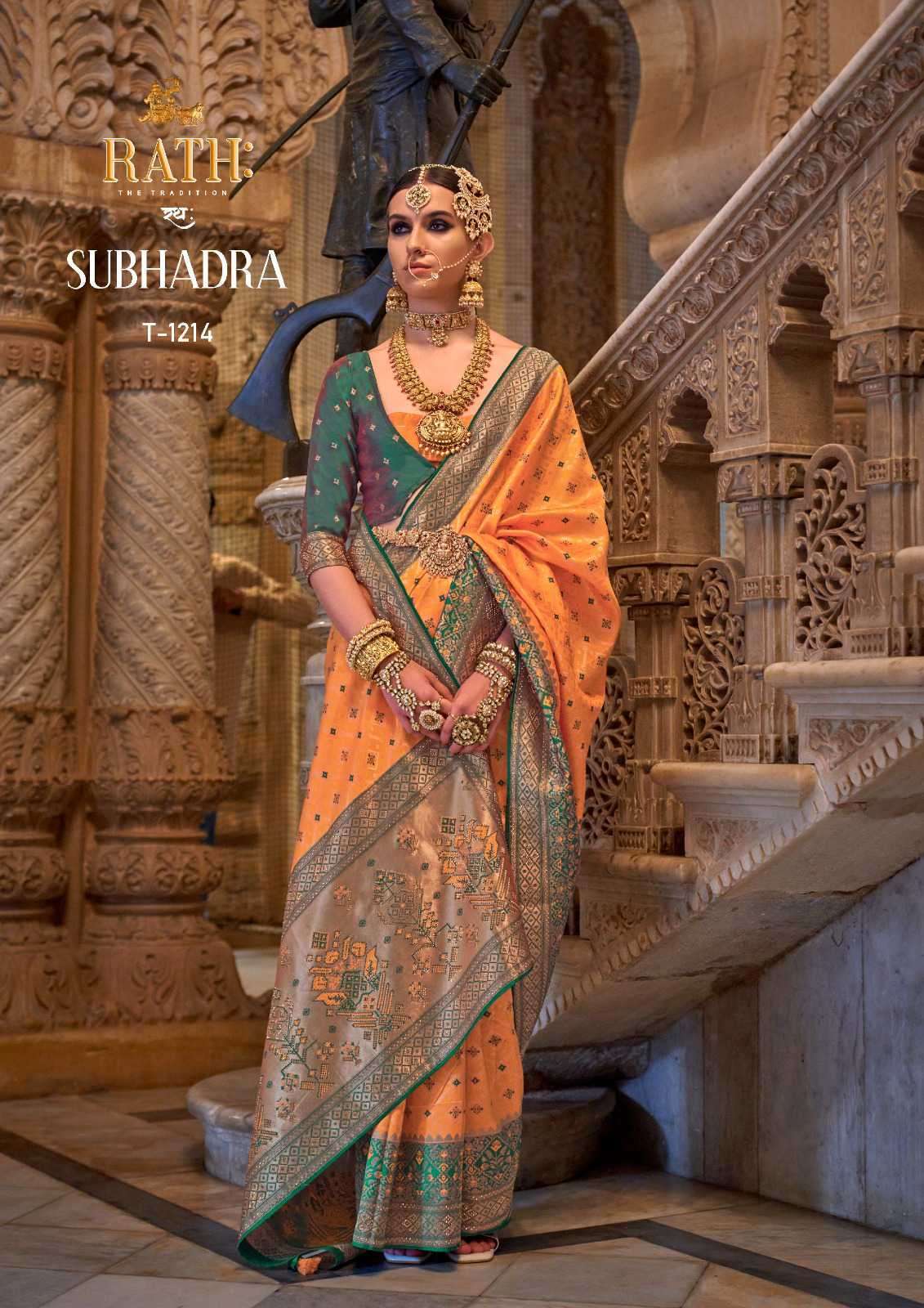 SUBHADRA BY RATH 1214 TO 1223 SERIES BANARASI SILK WORK DESIGNER SAREES
