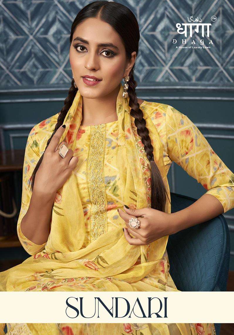 SUNDARI BY DHAGA 11001 TO 11004 SERIES PURE JAAM DIGITAL PRINT WORK DRESSES