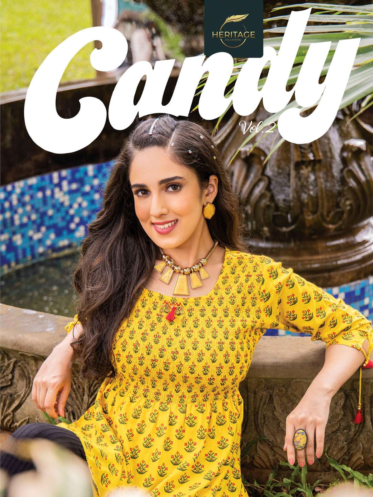 CANDY BY HERITAGE 201 TO 207 SERIES RAYON PRINT HAND WORK TOPS