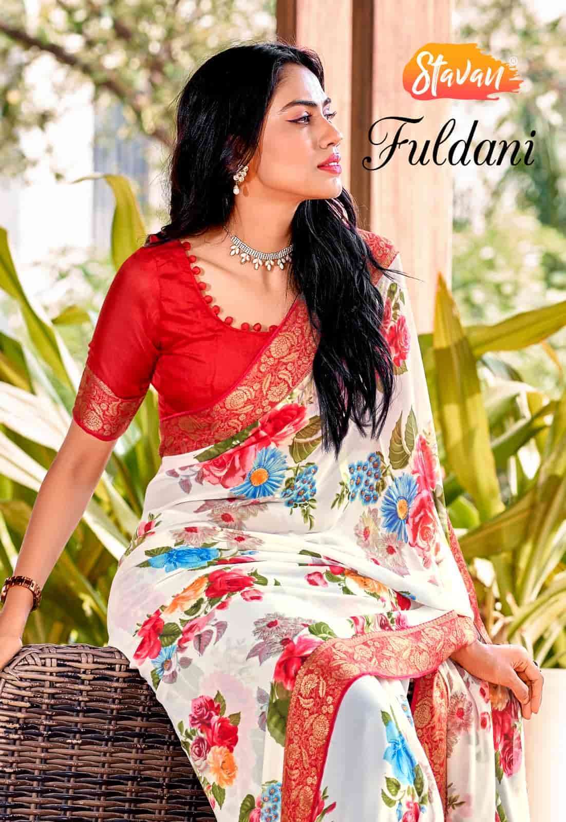 FULDANI BY STAVAN 1001 TO 1010 SERIES WEIGHTLESS PRINT CASUAL WEAR SAREES