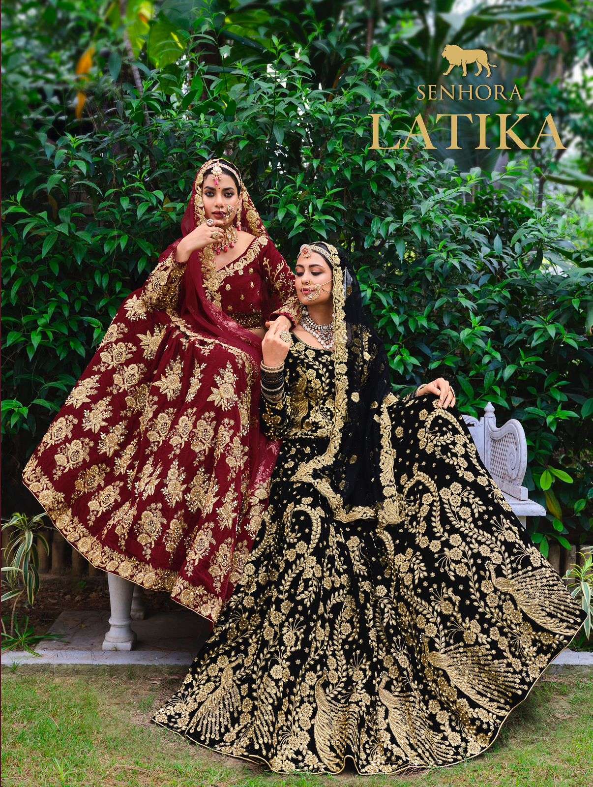 LATIKA BY SENHORA 3071 TO 3073 SERIES VELVET HEAVY WORK BRIDAL LEHENGAS