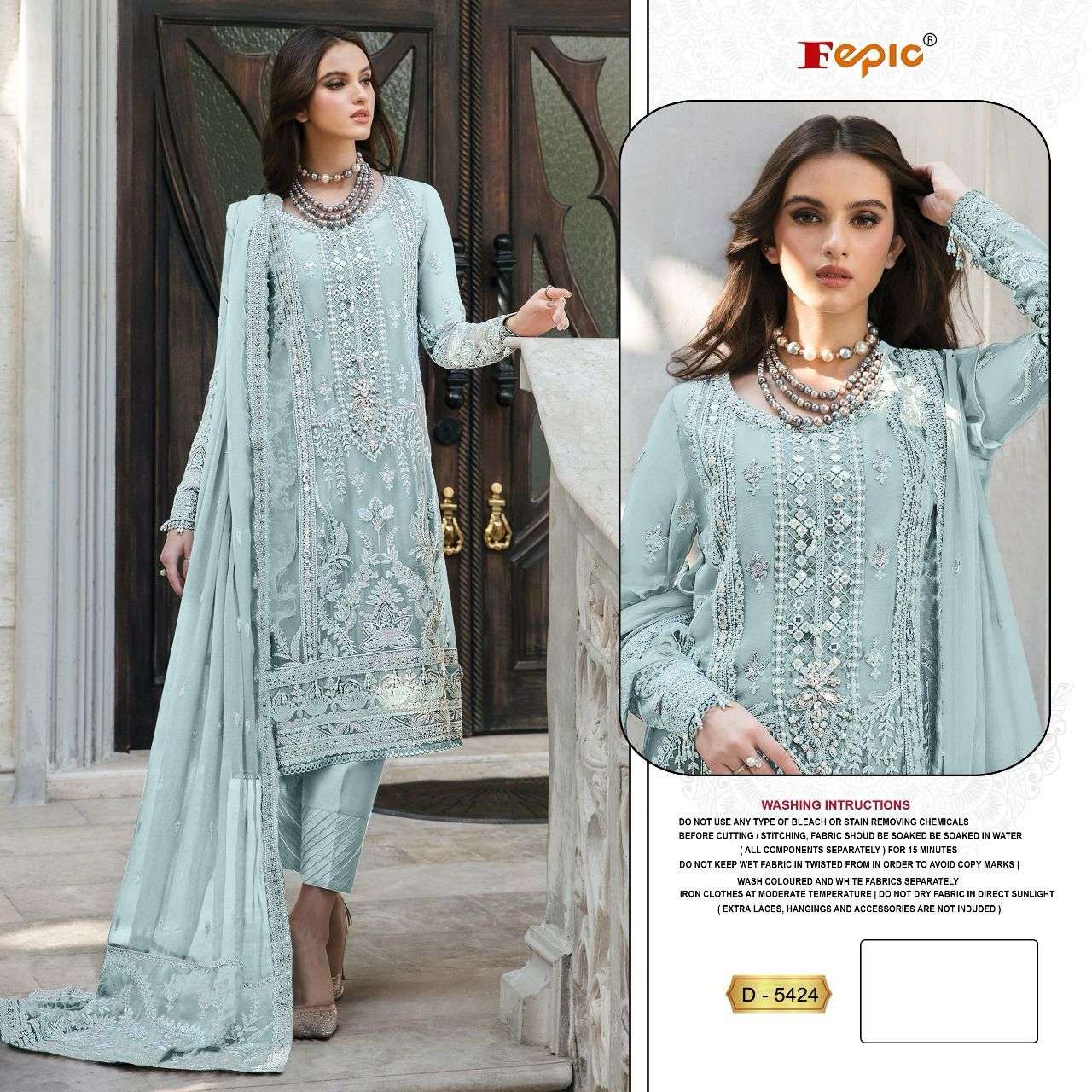 ROSEMEEN 5424 COLOURS BY FEPIC 5424-A TO 5424-D SERIES GEORGETTE WORK PAKISTANI DRESSES