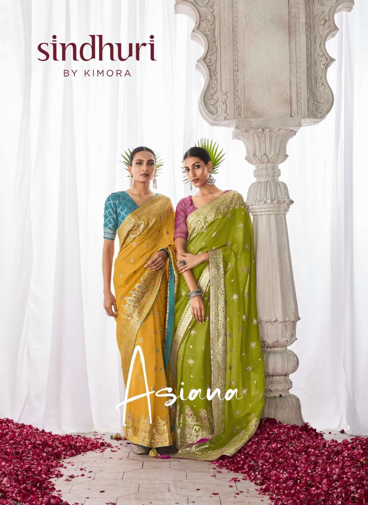 SINDHURI ASIANA BY KIMORA 248 TO 256 SERIES KORA SILK MEENAKARI WORK SAREES