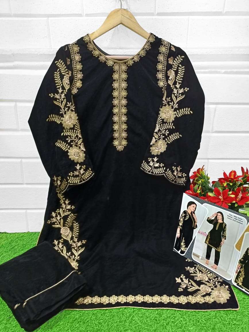 AL ZAIN 272724 BY AL ZAIN VELVET EMBROIDERY WORK KURTI & PANT