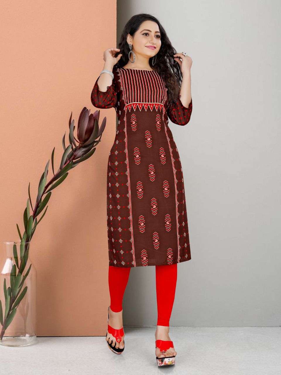 GOLDI BY KALARANG 3451 TO 3454 SERIES CREPE SEMI STICHED KURTIS WHOLESALE 4  PCS