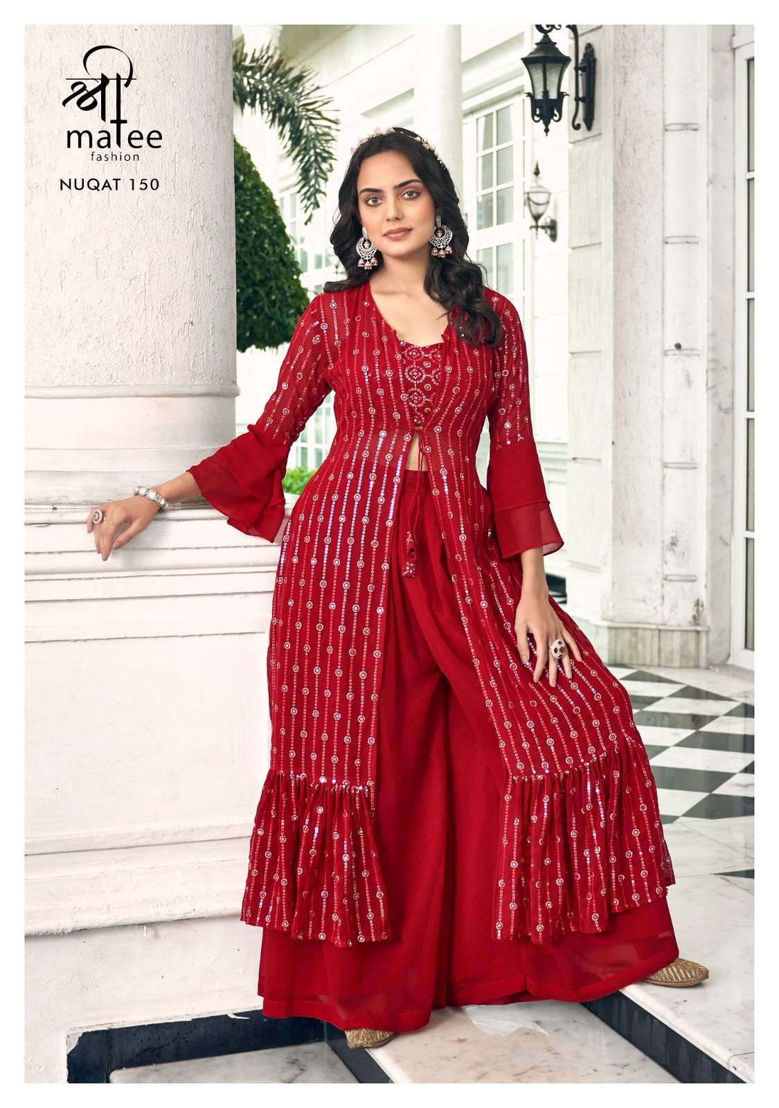 NUQAT BY SHREEMATEE FASHION 149 TO 152 SERIES FAUX GEORGETTE WORK READYMADE DRESSES