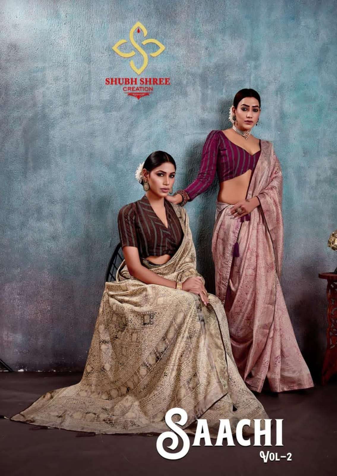SAACHI VOL-2 BY SHUBH SHREE CREATION 2001 TO 2006 SERIES TUSSER SILK JACQUARD WORK SAREES