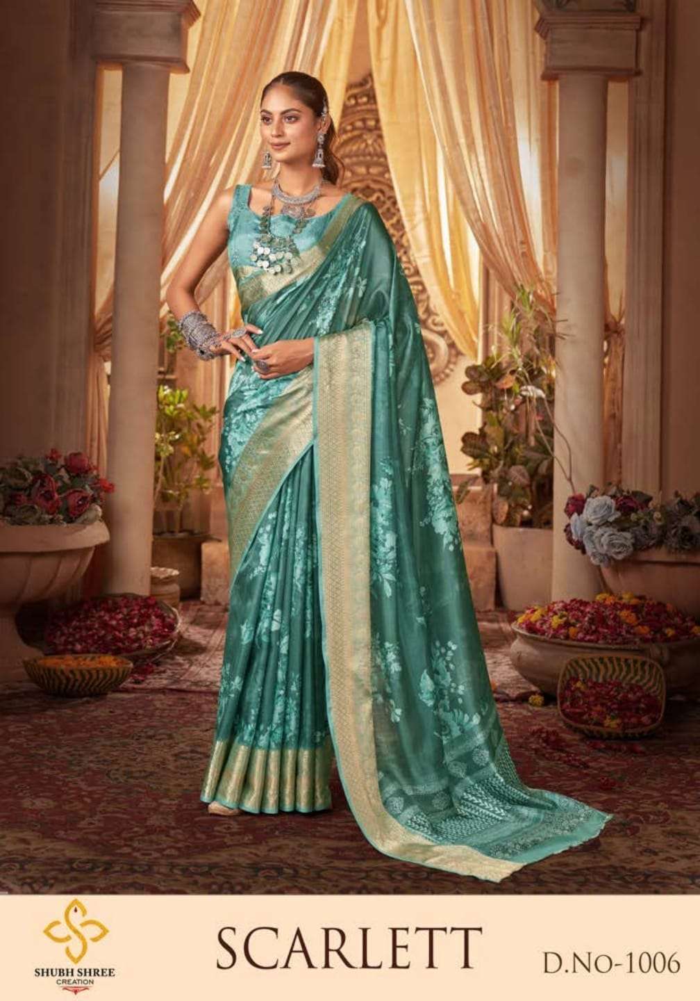 SCARLETT BY SHUBH SHREE CREATION 1001 TO 1010 SERIES VELVET TUSSER SILK SAREES