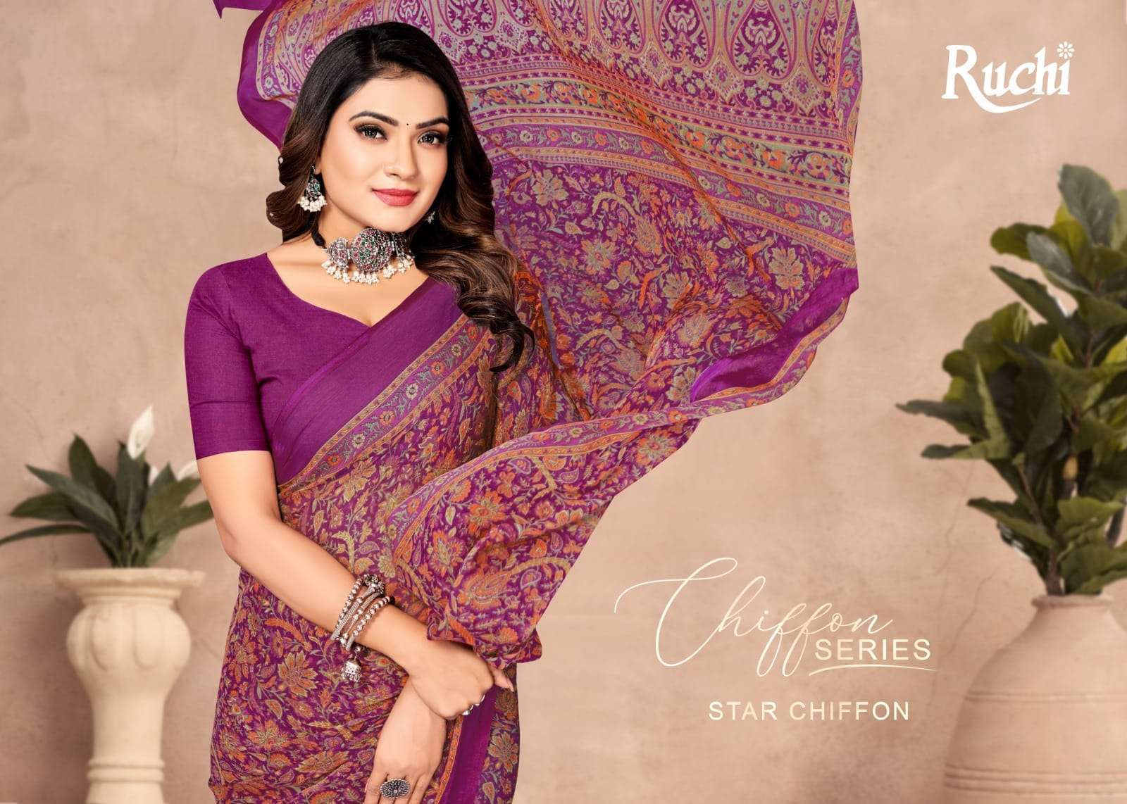 STAR CHIFFON VOL-142 BY RUCHI 26601 TO 27712 SERIES CHIFFON PRINT CASUAL WEAR SAREES