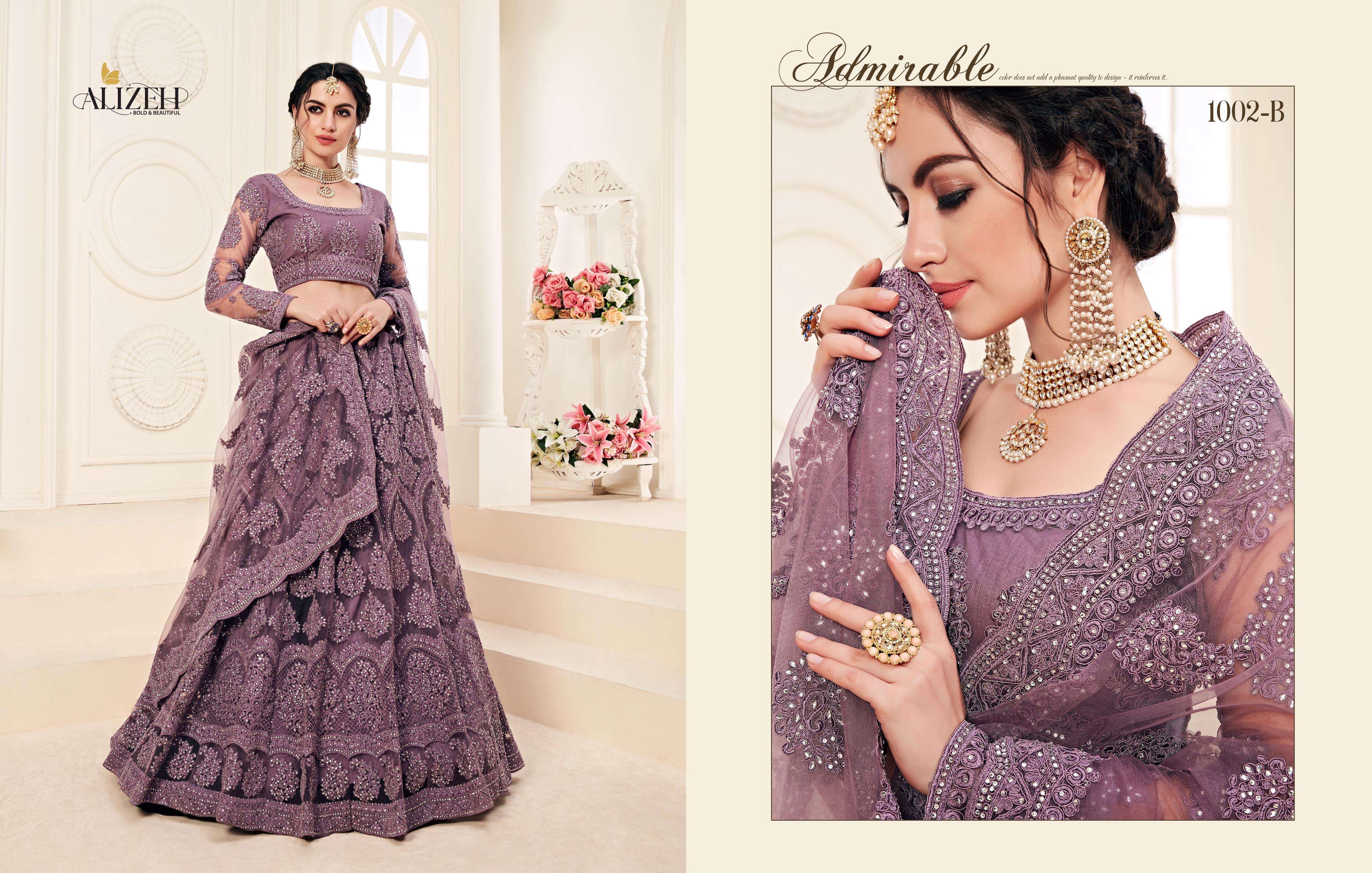 BRIDAL HERITAGE 1002-B BY ALIZEH BUTTERFLY NET HEAVY WORK BRIDAL LEHENGA