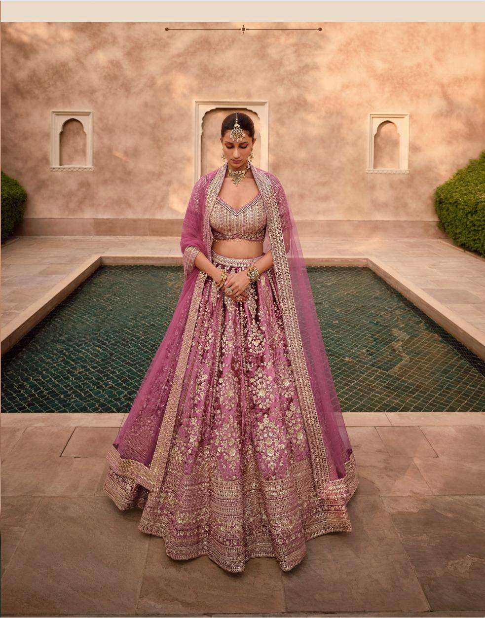 HERITAGE BRIDAL BY SAYURI 5382 TO 5384 SERIES SILK HEAVY WORK READYMADE BRIDAL LEHENGAS