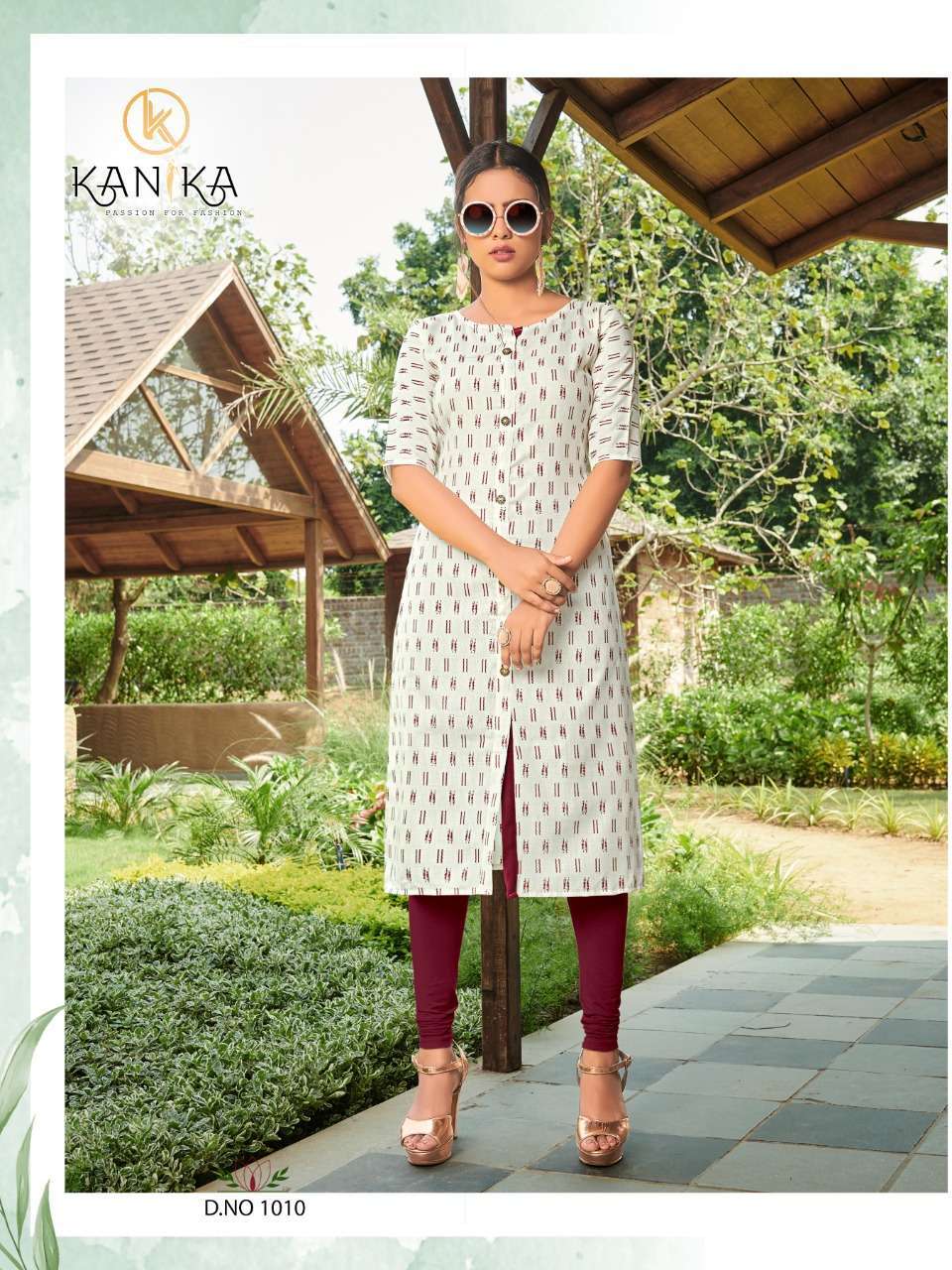 KANIKA SLUB IKKAT VOL-2 BY AQSAWHOLESALE 1007 TO 1014 RAYON PRINT KURTIS