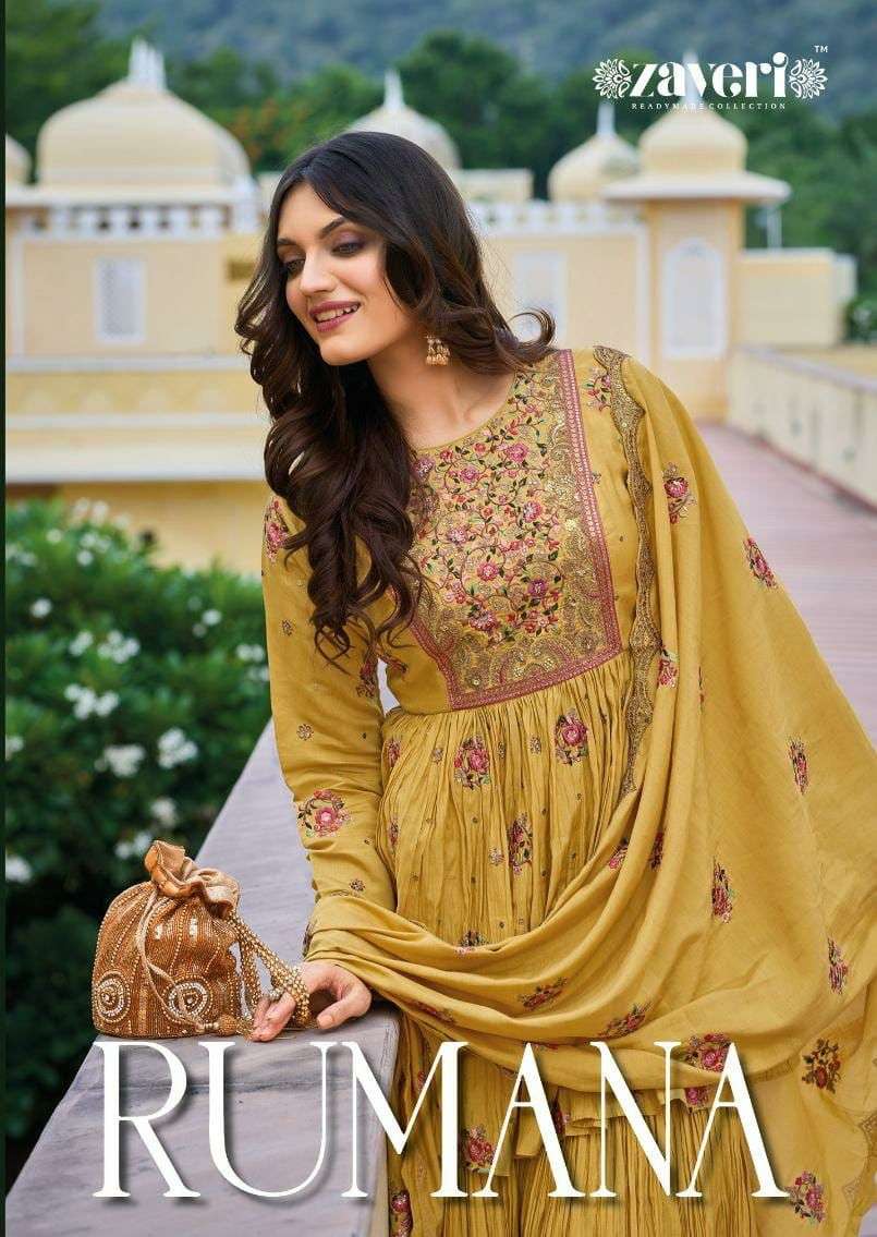 RUMANA BY ZAVERI 1265 & 1266 SERIES HEAVY SILK EMBROIDERY WORK READYMADE DRESSES
