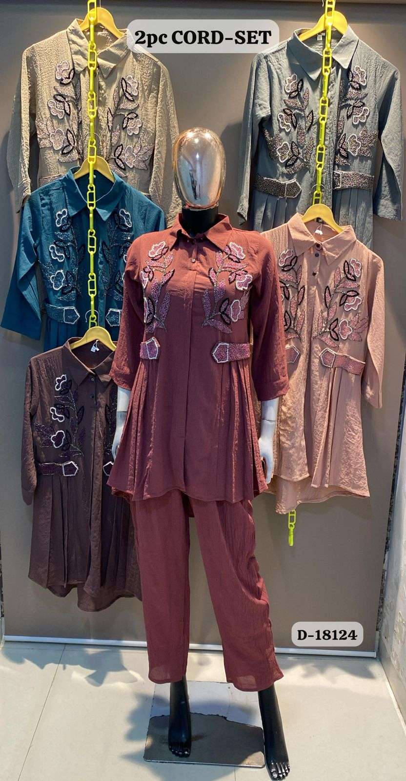 AARIKA 118126 NX BY AQSAWHOLESALE LIQUID IMPORTED FABRIC WORK CO-ORD SET