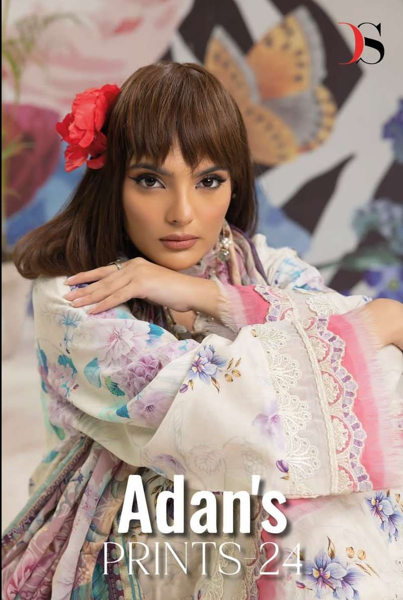 ADANS PRINTS-24 BY DEEPSY SUITS 4011 TO 4016 SERIES COTTON PRINT WORK PAKISTANI DRESSES