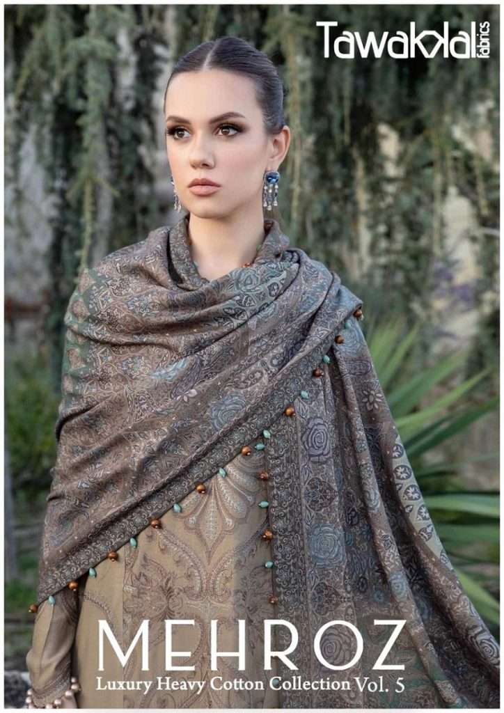 MEHROZ VOL-5 BY TAWAKKAL FABRICS 41 TO 50 SERIES PURE COTTON PRINT PAKISTANI DRESSES