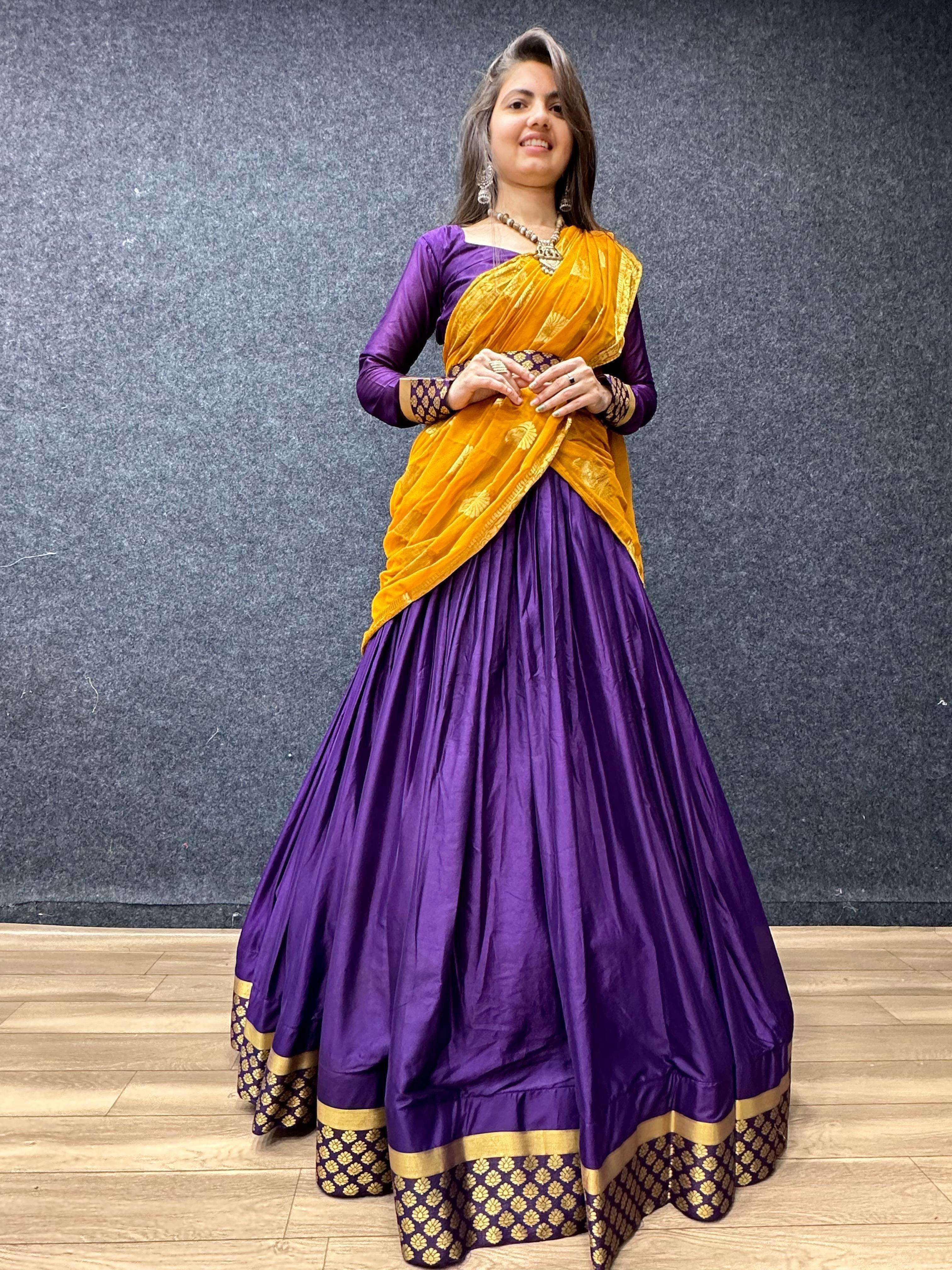 MJ-069 BY AQSAWHOLESALE PURE CHINON JACQUARD WORK READYMADE LEHENGA