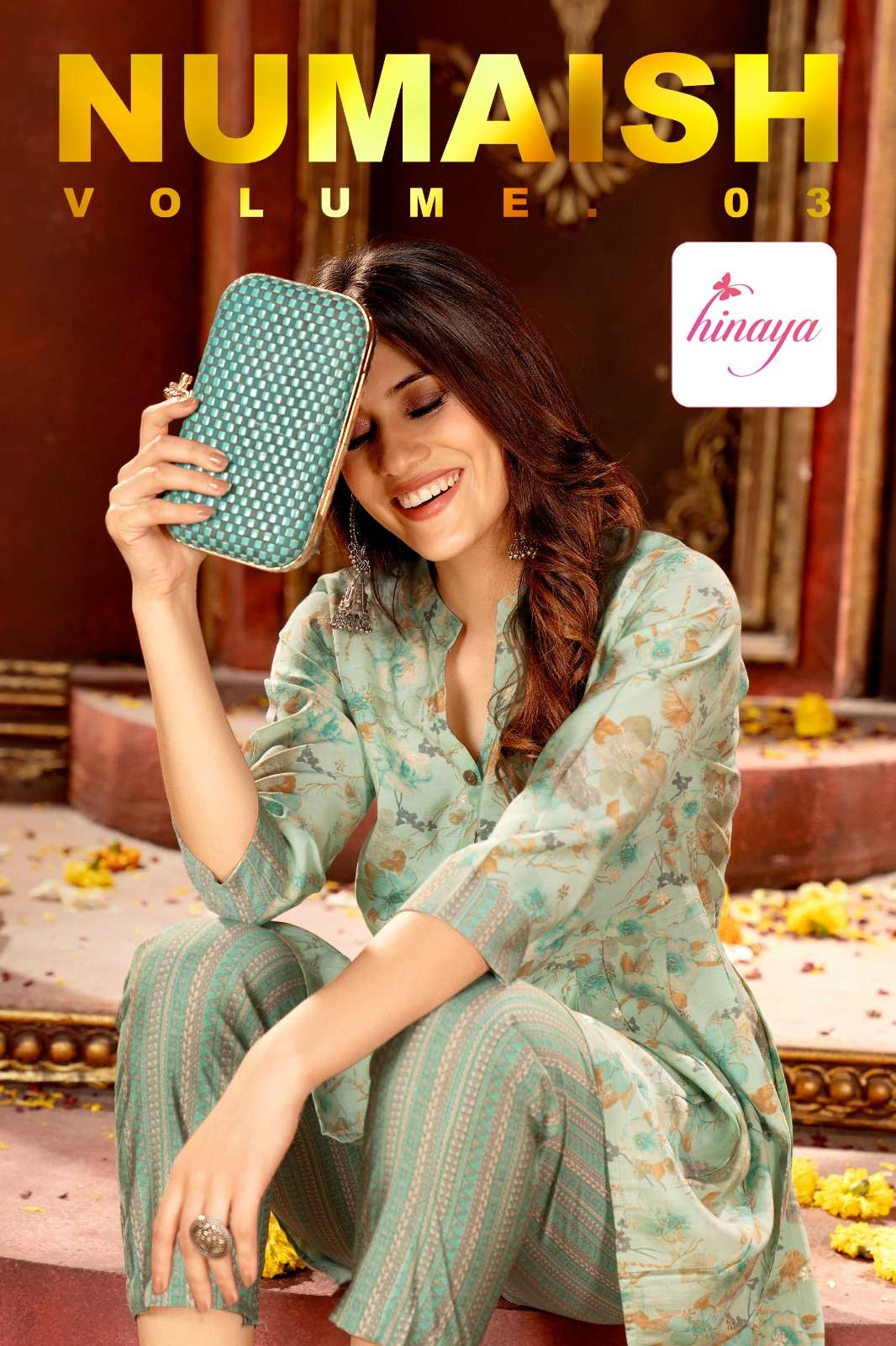 NUMAISH VOL-3 BY HINAYA 1001 TO 1005 SERIES MODAL PRINT WORK CO-ORD SET