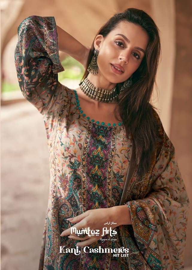KANI CASHMERES HIT LIST BY MUMTAZ ARTS 74001 TO 74007 SERIES COTTON PRINT WORK DRESSES