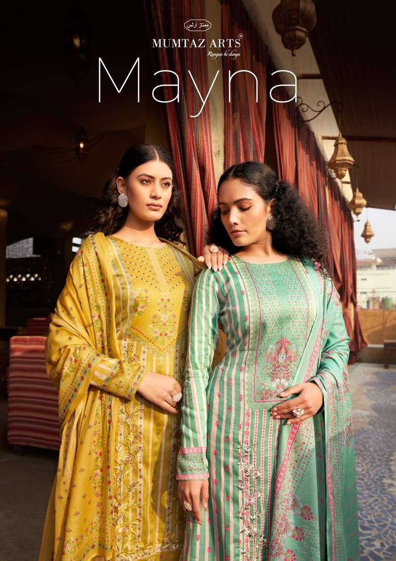 MAYNA BY MUMTAZ ARTS 10001 TO 10006 SERIES VISCOSE JAM EMBROIDERY WORK DRESSES