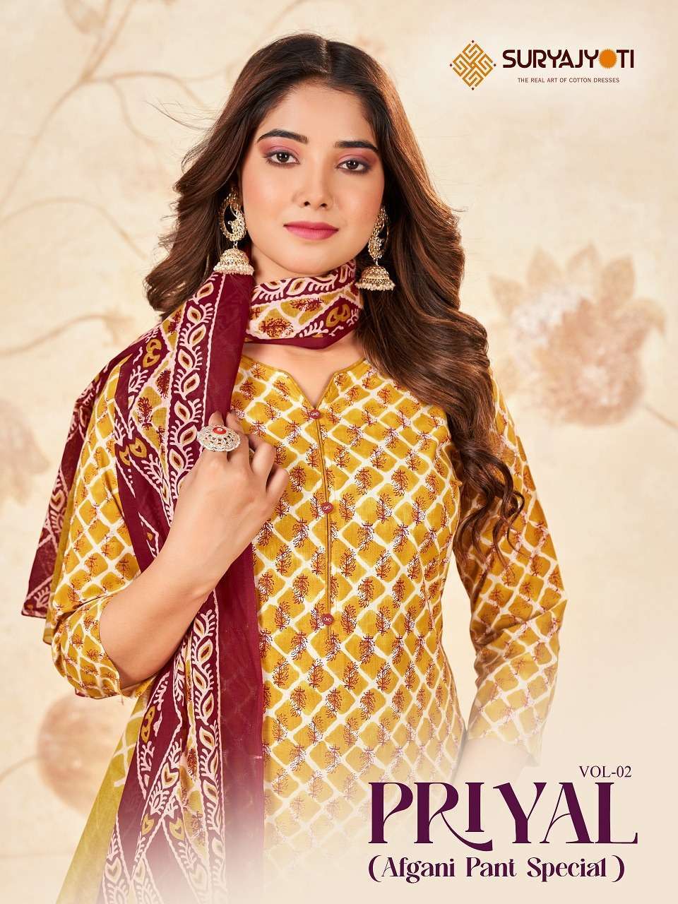 PRIYAL VOL-2 BY SURYAJYOTI 2001 TO 2010 SERIES PURE COTTON PRINT READYMADE DRESSES
