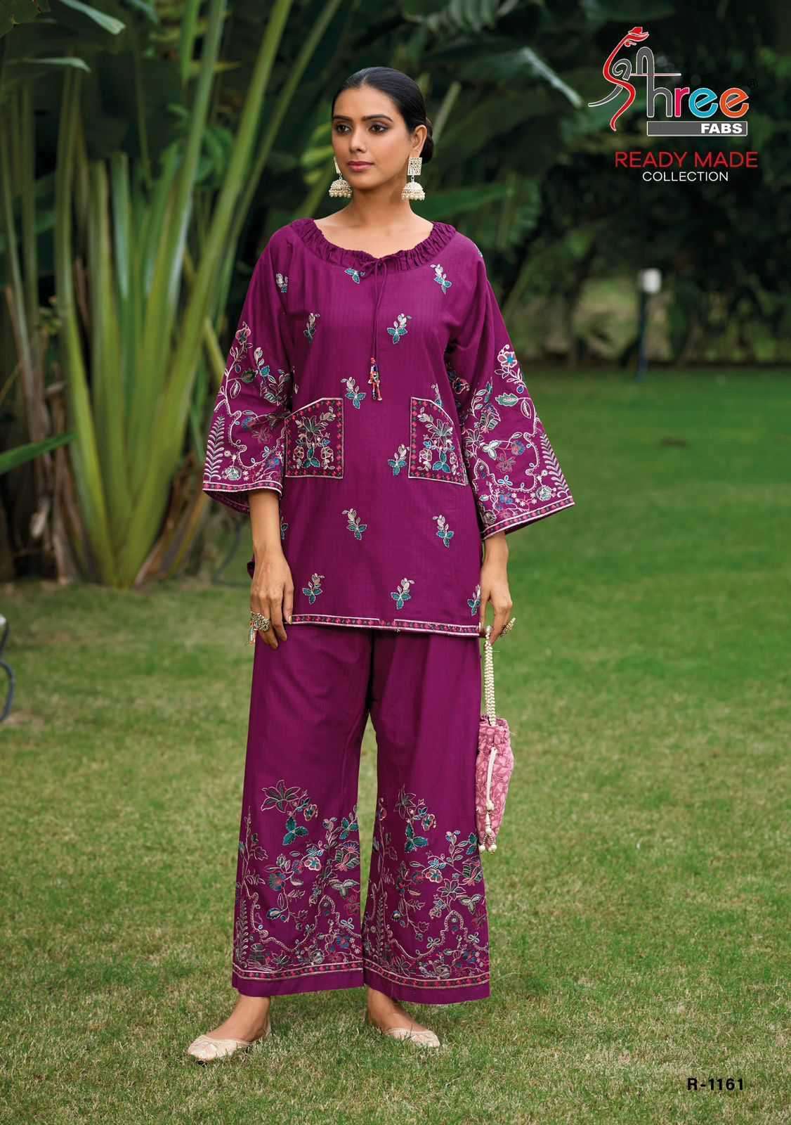 R-1161 COLOURS BY SHREE FABS 1161-A TO 1161-C SERIES COTTON WORK CO-ORD SET