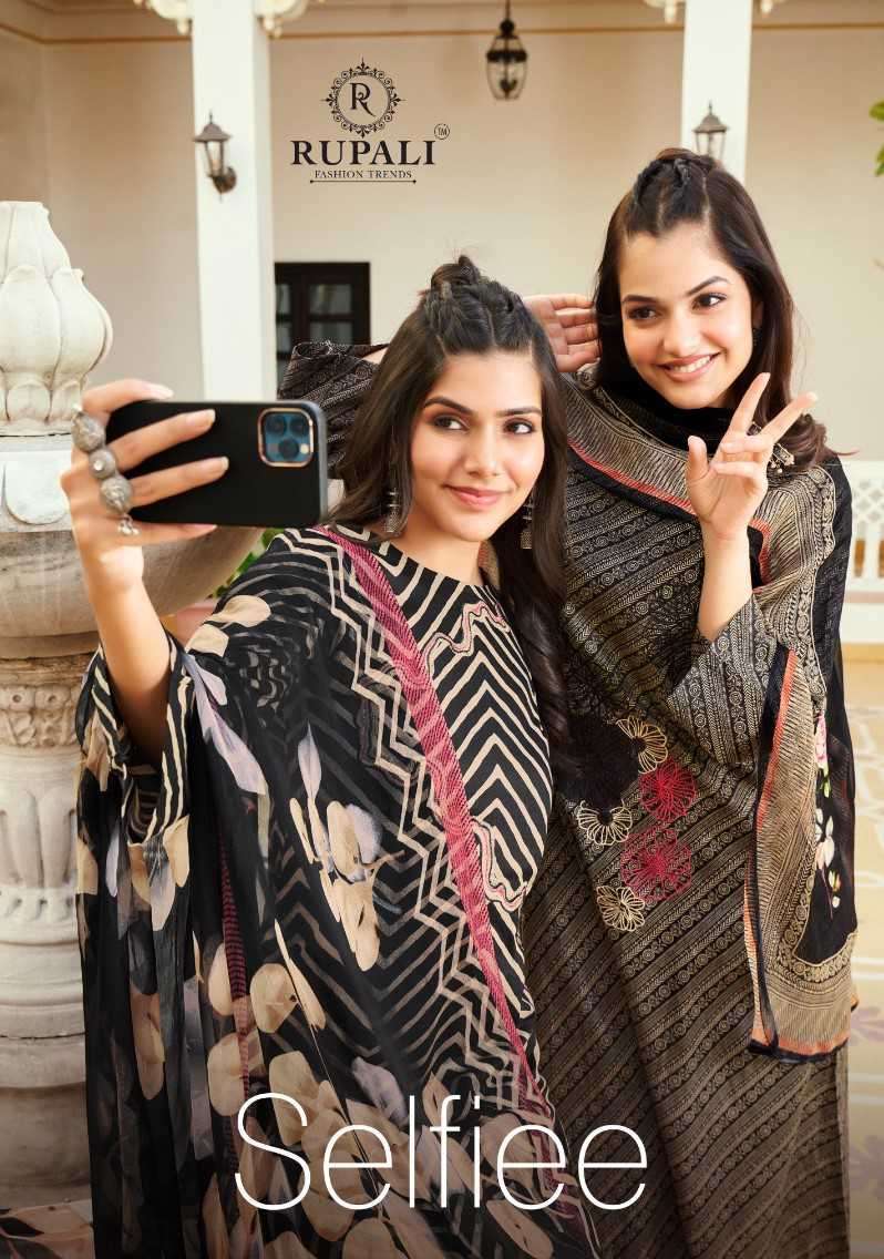 SELFIE BY RUPALI 9901 TO 9904 SERIES PURE JAAM SATIN PRINT WORK DRESSES