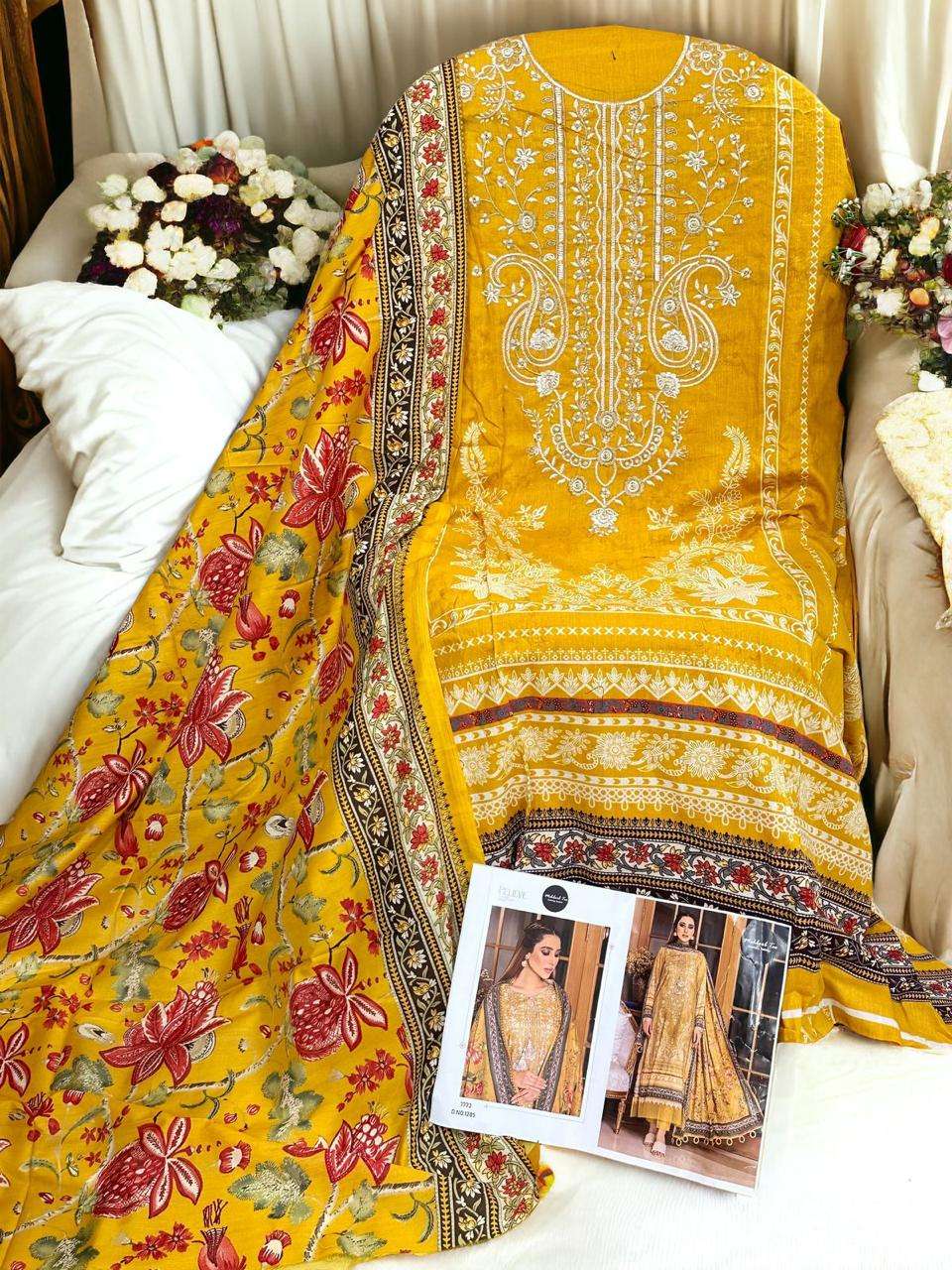 SAHNAZ 1285 HIT DESIGN BY MEHBOOB TEX COTTON PRINT WORK PAKISTANI DRESS
