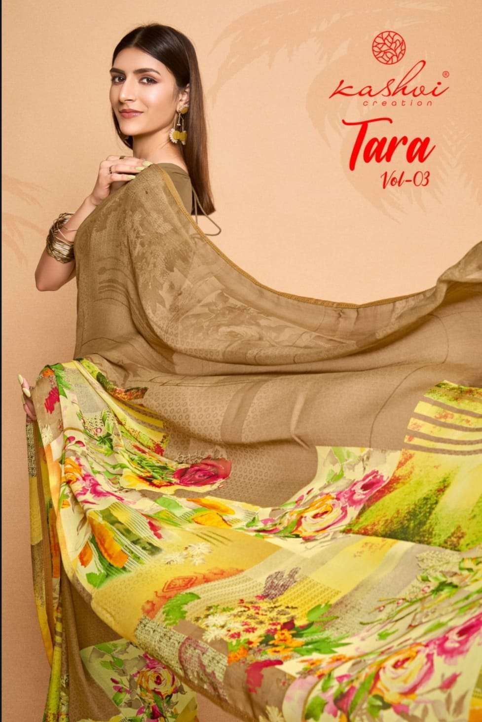 TARA VOL-3 BY KASHVI CREATON 1001 TO 1008 SERIES WEIGHTLESS PRINT SAREES