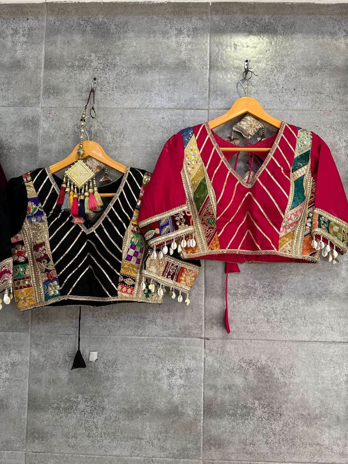 ASR-1319 COLORS BY AQSAWHOLESALE JAAM COTTON KODI WORK READYMADE BLOUSES