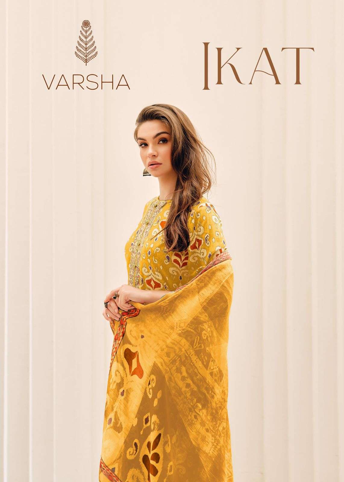IKAT BY VARSHA 01 TO 03 SERIES MUSLIN PRINT EMBROIDERY WORK DRESSES